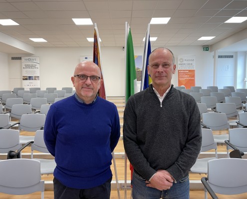 Da sx, il vicepresidente della Scuola Edile di Padova  Luca Finotti e il Presidente Enrico Fabris